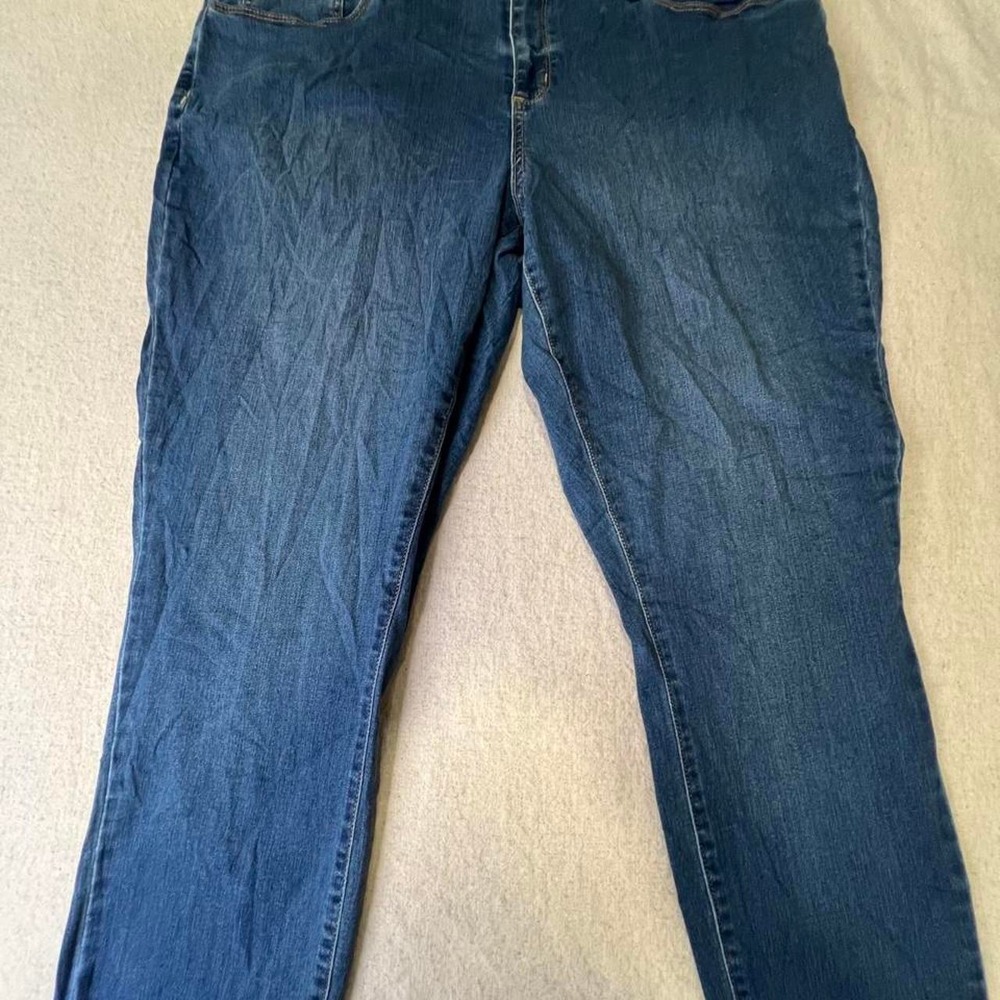 Ava & Viv Womens Plus Size 20W Straight Leg Jeans Dark Wash Blue Denim